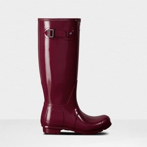 Hunter Original Gloss Tall Rain Boots For Womens - NZ J4051